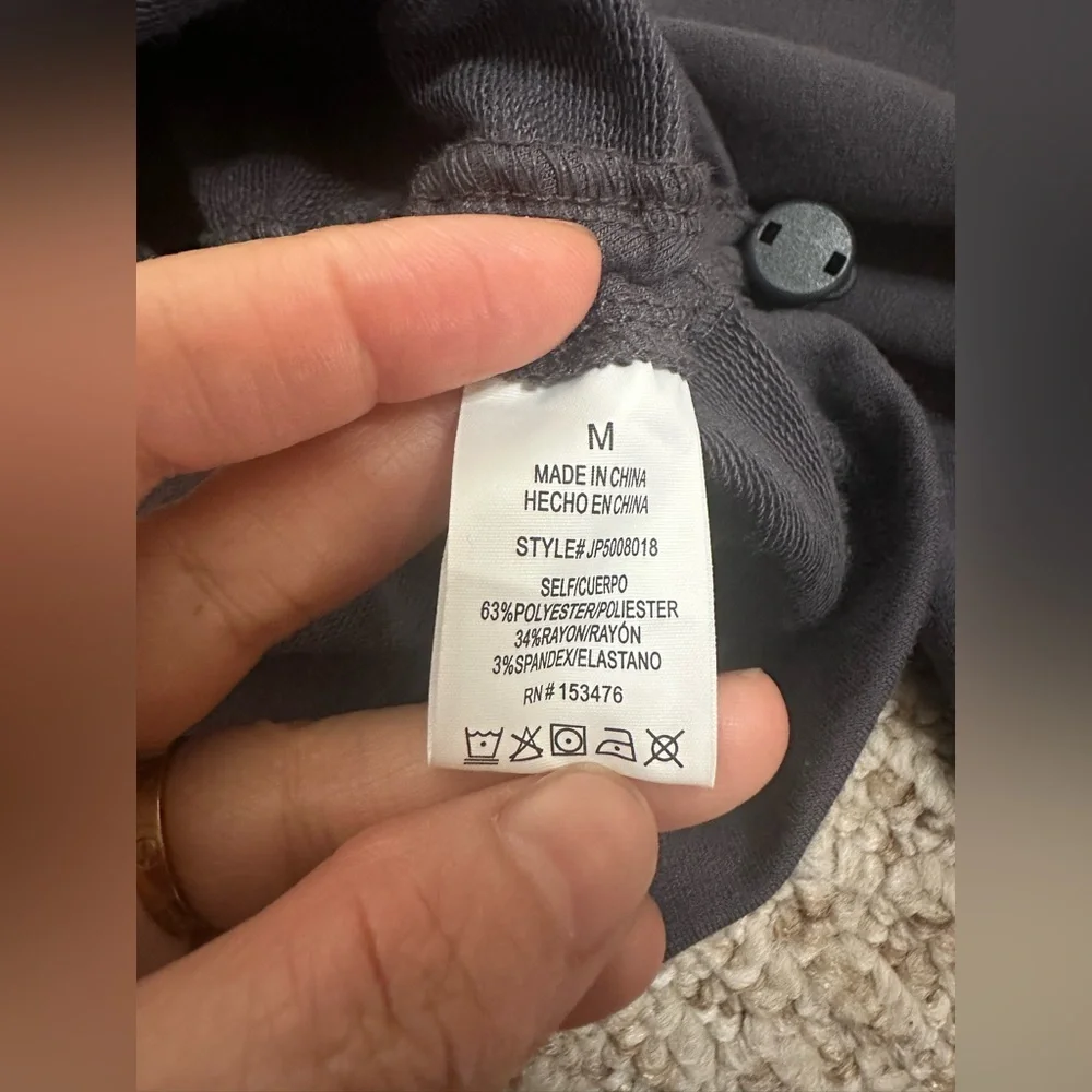 Sincerely Jules Sweatshirt Cinch hips Purple/Grey Size M - Picture 6 of 9